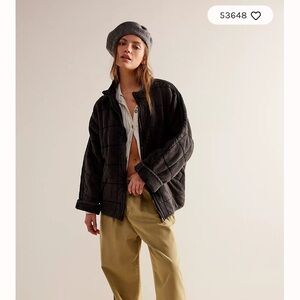 Free People Dolman Quilted Knit Jacket size Small